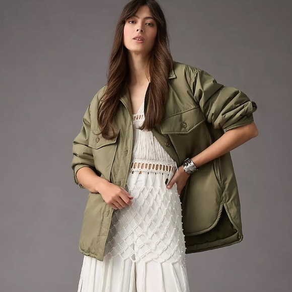 Anthropologie Velvet by Graham & Spencer Utility Puffer Jacket XS